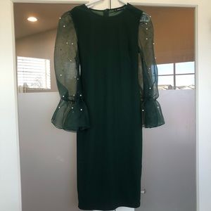 SHEIN emerald dress!